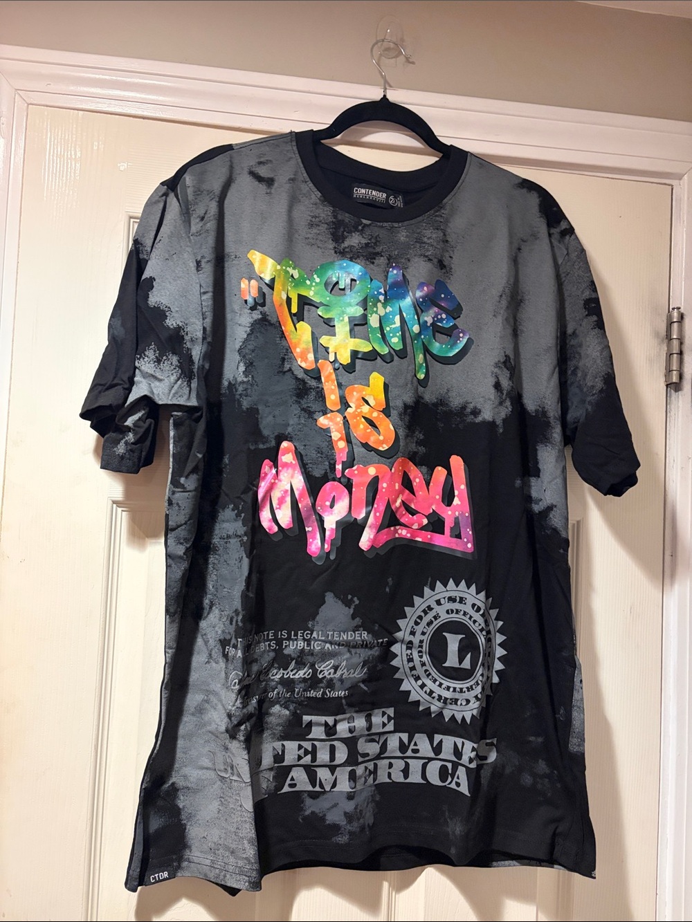 Acid Wash Black & Gray Graphic Tee